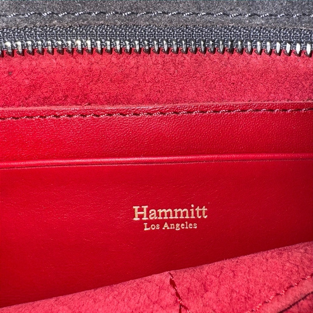 Hammitt Los Angeles VIP Clutch Grey Suede Silver Rivet Foldover Bag - Picture 4 of 10